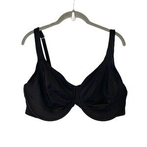 Lively Underwire Lightly Lined V Full Coverage Bra‎ Solid Black Size 40DD